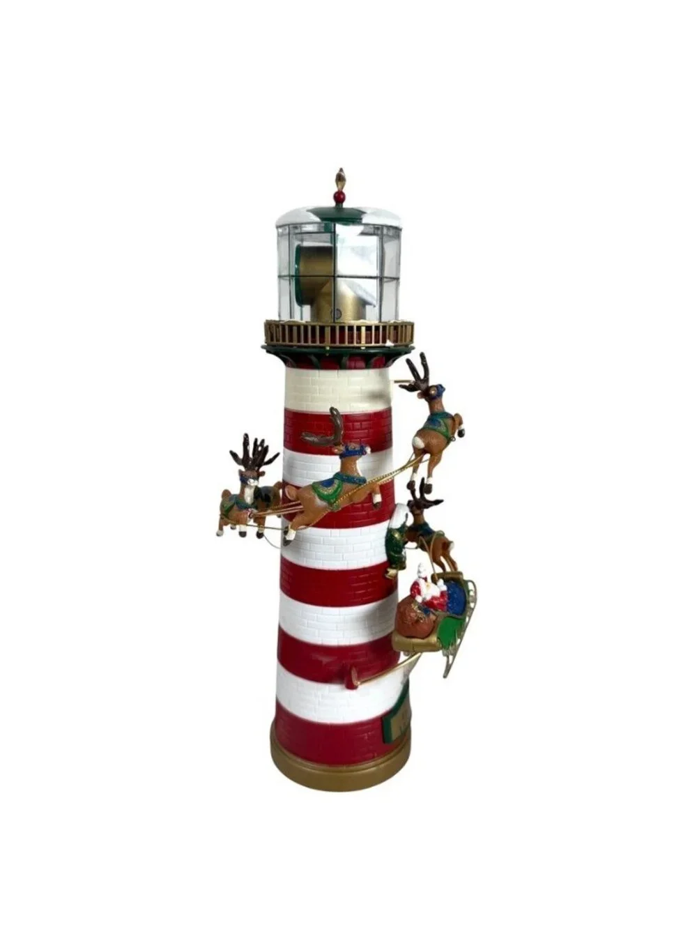 Mr. Christmas Holiday Lighthouse Rotating Lights Up Santa 12